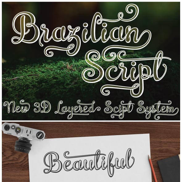 50S Script Fonts | GraphicRiver