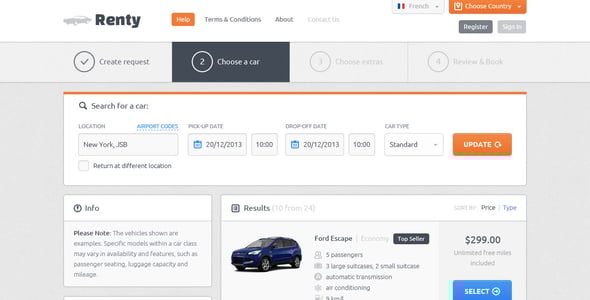 Car Rental Website Templates | ThemeForest