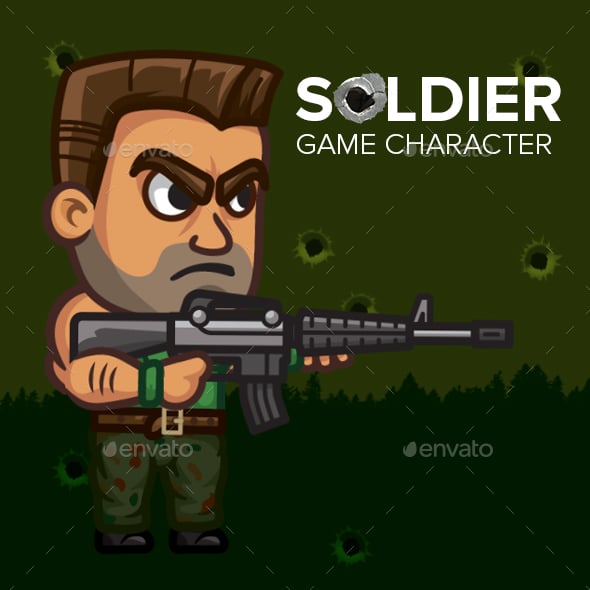 Soldier 2D Game Assets from GraphicRiver