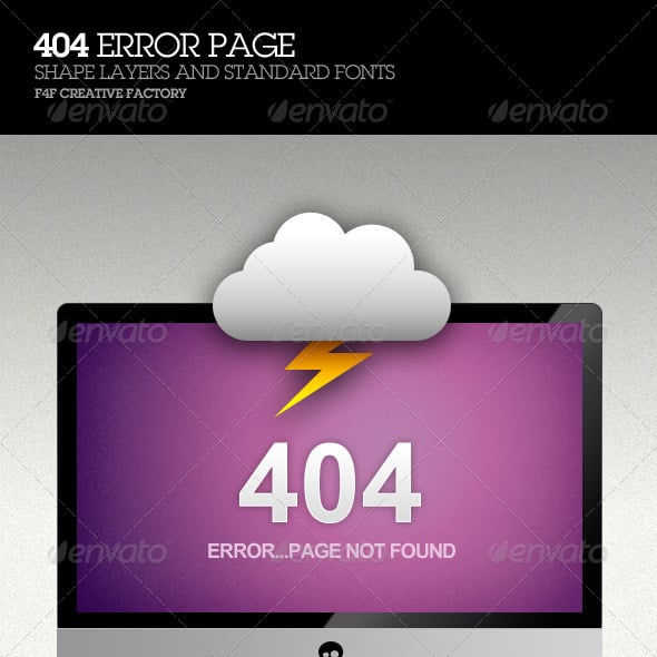 404 Page Templates from GraphicRiver