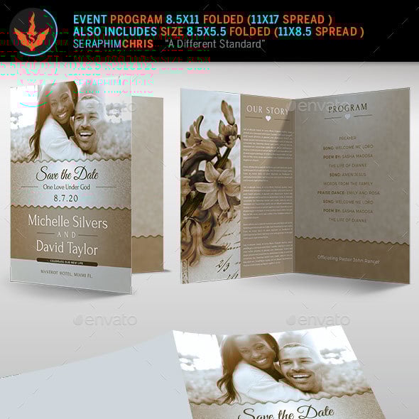 Vintage Program Templates 8 Page Vintage Floral Funeral Program