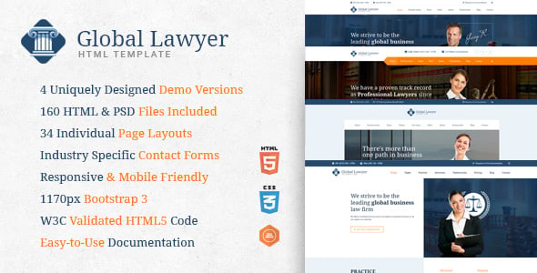 Lawyer In HTML Website Templates | ThemeForest