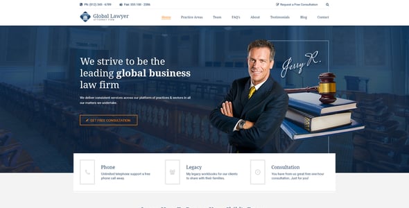 Lawyer In HTML Website Templates | ThemeForest