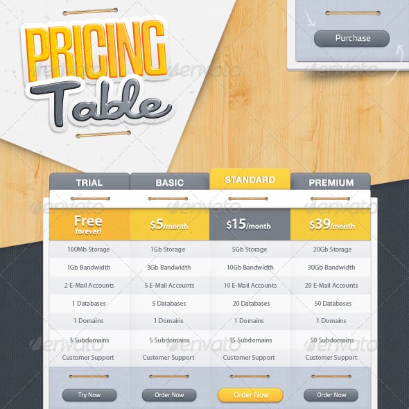Tables Graphics, Designs & Templates | GraphicRiver