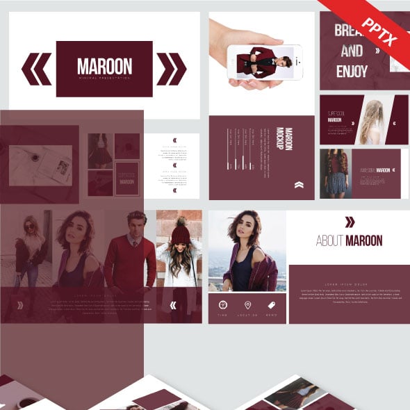 Maroon PowerPoint Templates | GraphicRiver