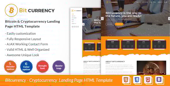 Cryptocurrency Landing Page Website Templates | ThemeForest