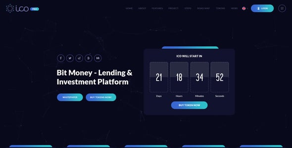 Cryptocurrency Landing Page Website Templates | ThemeForest