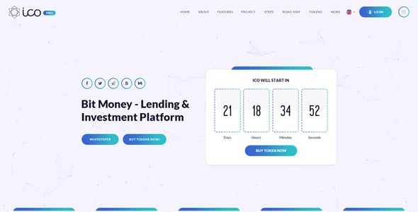 Cryptocurrency Landing Page Website Templates | ThemeForest