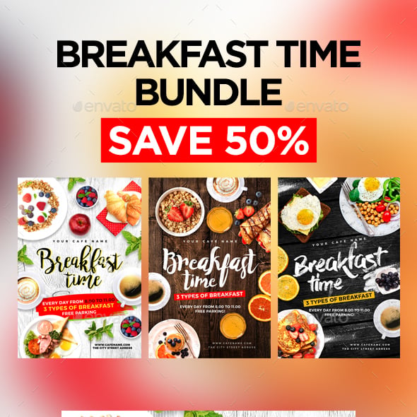 Breakfasts Graphics, Designs & Templates | GraphicRiver