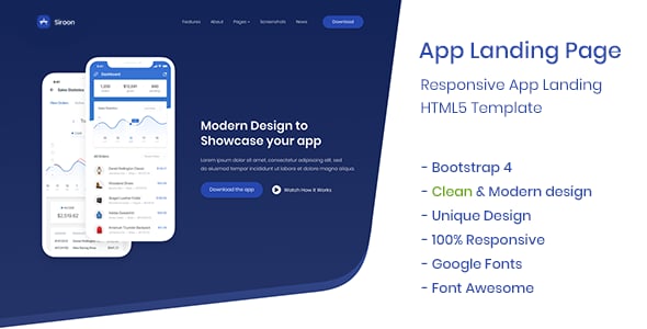 App Landing Page HTML Website Templates | ThemeForest