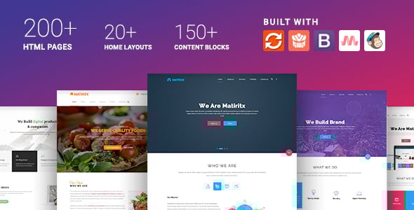 Material Design Website Templates | ThemeForest
