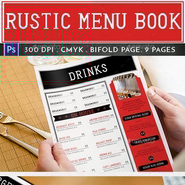 Book Menu Templates | GraphicRiver
