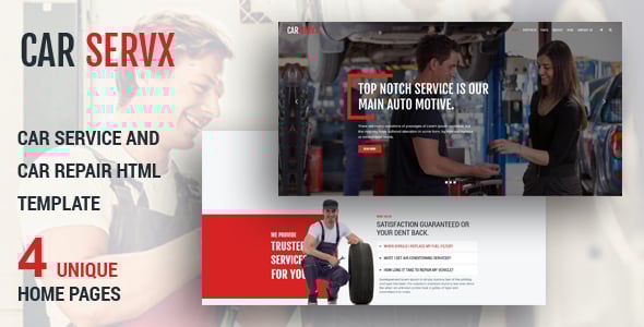 Car Services Website Templates | ThemeForest