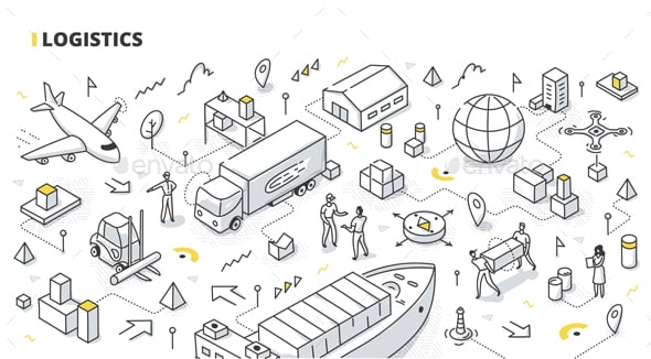 Logistic Graphics, Designs & Templates | GraphicRiver