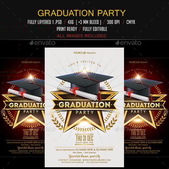 Graduation Graphics, Designs & Templates | GraphicRiver
