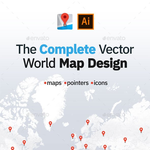 Vector-map Graphics, Designs & Templates | GraphicRiver