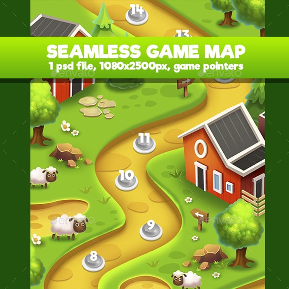 Map Game Assets | GraphicRiver