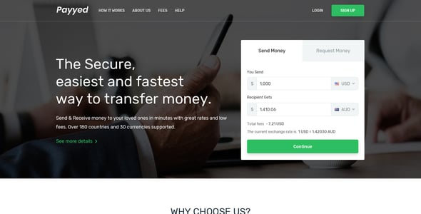 Money Transfer Website Templates | ThemeForest