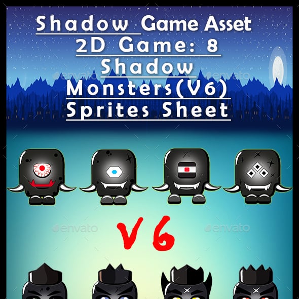 Shadow Game Sprites & Sheet Templates | GraphicRiver
