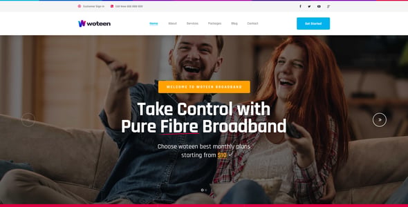 Telecom Website Templates | ThemeForest