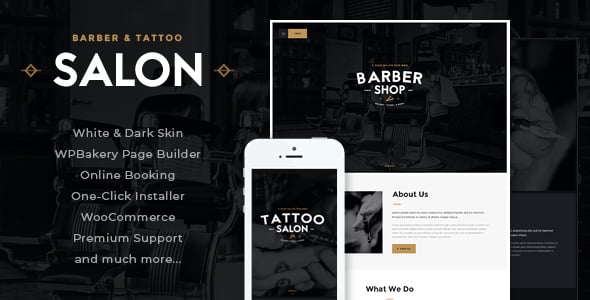 Salon | Barbershop & Tattoo Studio WordPress Theme