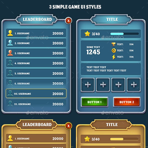 2024's Best Selling Game User UI Templates