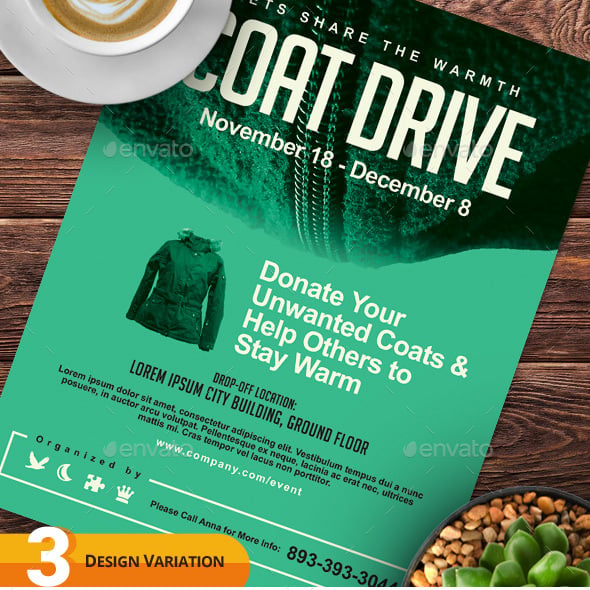 Coat Drive Flyer Templates