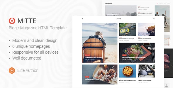 Simple Blog Website Templates | ThemeForest