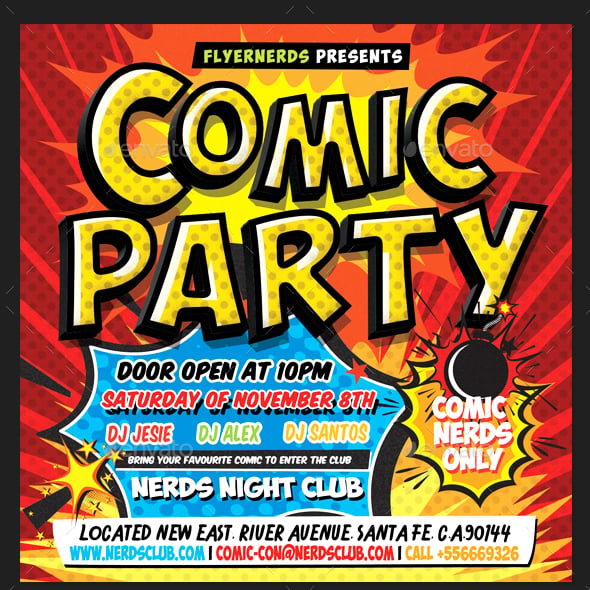 Comics Flyer Templates | GraphicRiver