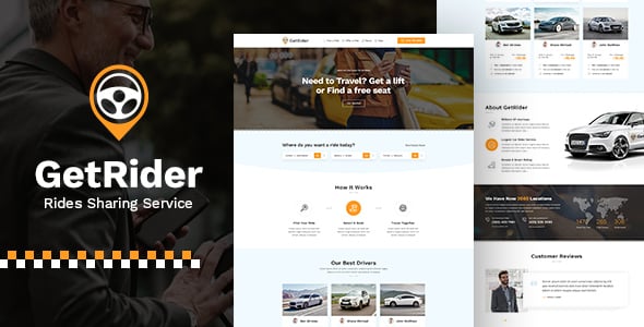 Ride Sharing Website Templates | ThemeForest