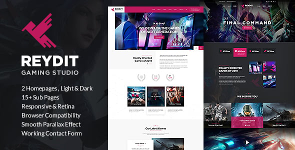 Game Studio Website Templates | ThemeForest