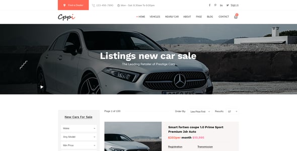 Car Booking Website Templates | ThemeForest