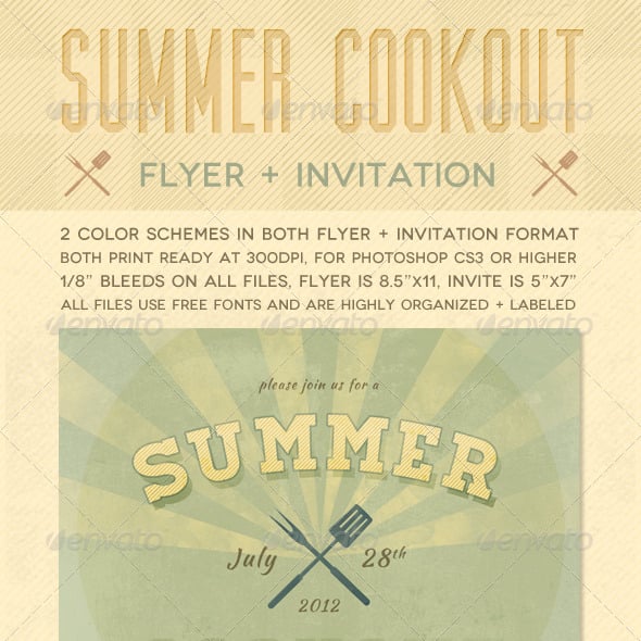 Summer Cookout Invitation Templates Cookout Invitation Vector Art,