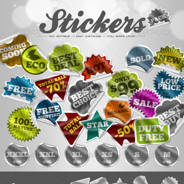 Stickers Graphics, Designs & Templates | GraphicRiver