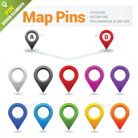 Pin Graphics, Designs & Templates | GraphicRiver