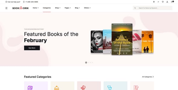 Bookshop Website Templates | ThemeForest