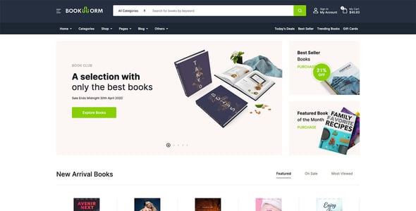 Bookshop Website Templates | ThemeForest