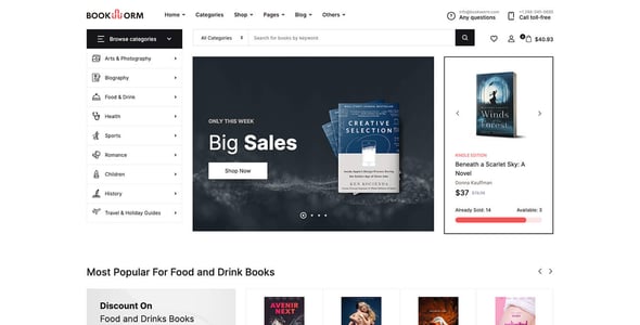 Bookstore HTML Website Templates | ThemeForest