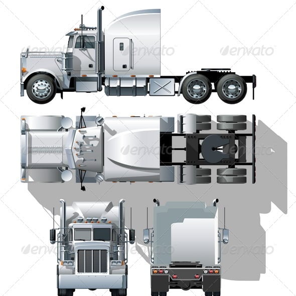Semi-truck Graphics, Designs & Templates | GraphicRiver