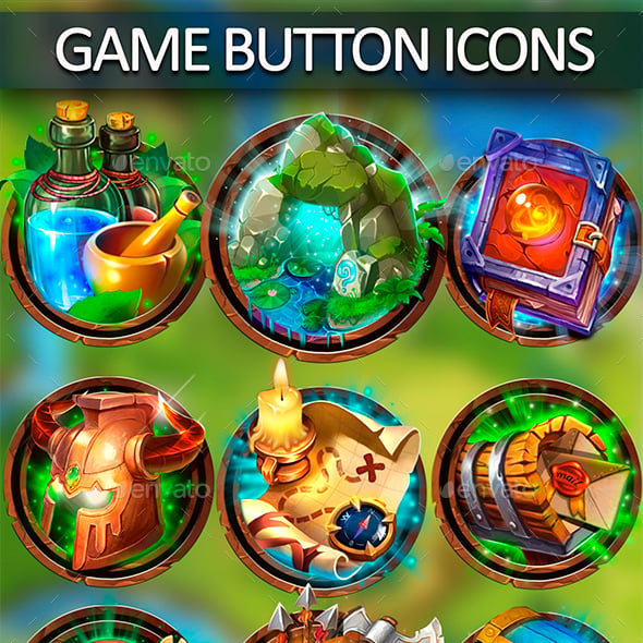 Button 2D Game Assets from GraphicRiver