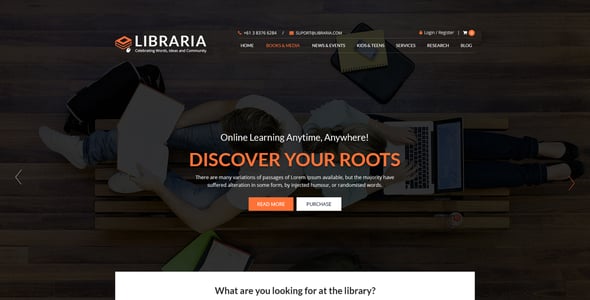 Library Website Templates | ThemeForest
