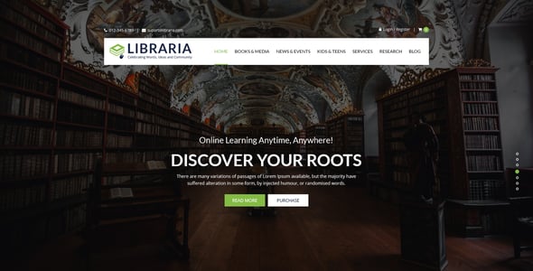 Library Website Templates | ThemeForest