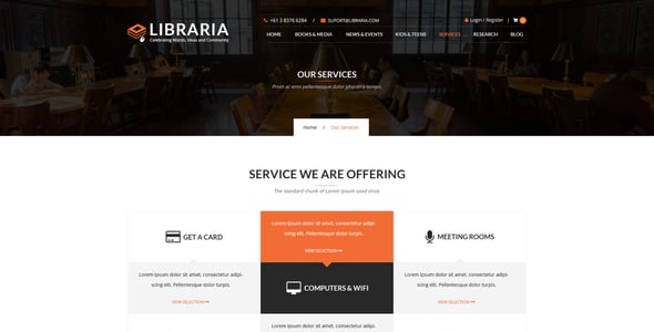 Library Website Templates | ThemeForest