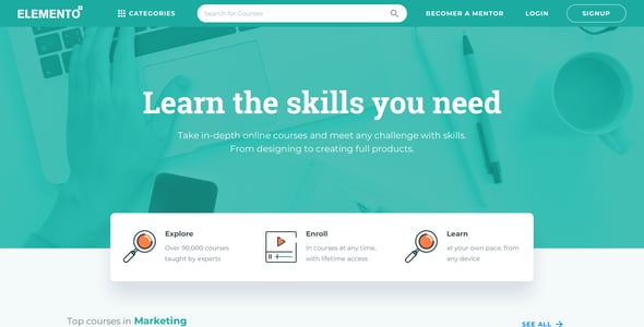 E-learning Dashboard Website Templates | ThemeForest