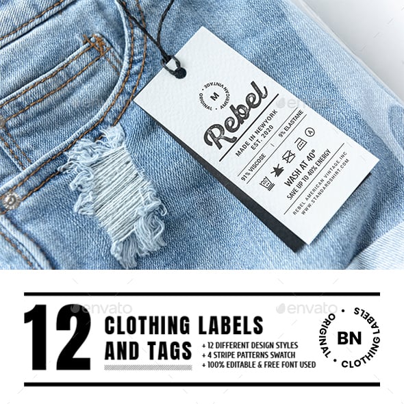 dress label design Custom Printed Fabric Labels