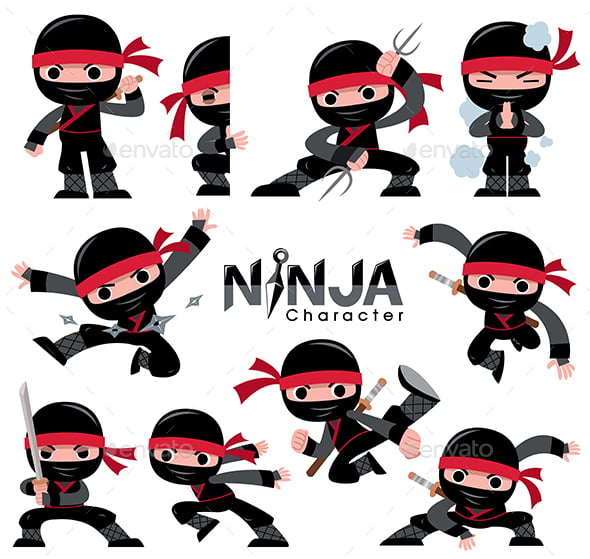 Ninjas Graphics, Designs & Templates | GraphicRiver