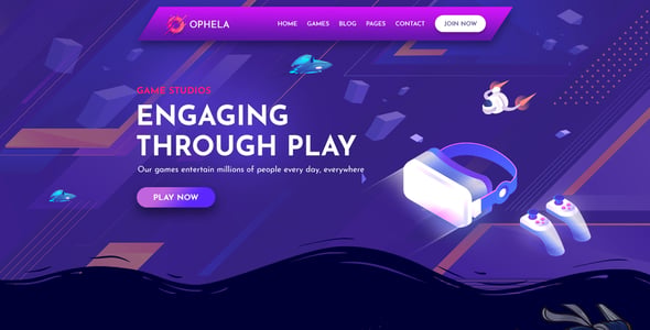 Game Studio Website Templates | ThemeForest