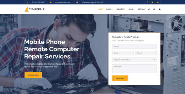 Mobile Repair Website Templates | ThemeForest