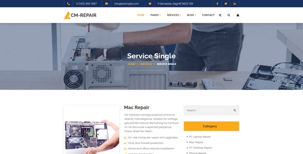 Mobile Repair Website Templates | ThemeForest