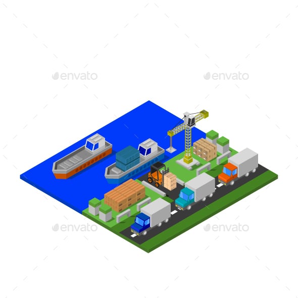 Port Graphics, Designs & Templates | GraphicRiver